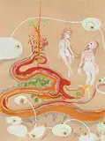 Untitled by Rina Banerjee, Watercolour, acrylic and ink on handmade paper, sold Dec 2016