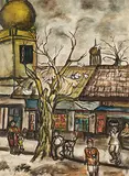 Untitled by K H, Watercolour and gouache on paper, sold Jun 2016