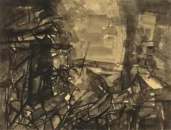 Untitled by Ram Kumar, Watercolour on paper pasted on mount board, offered Jun 2016