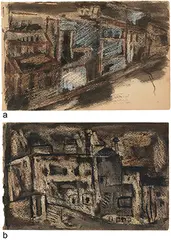 Untitled by Ram Kumar, Ink and pastel on paper pasted on mountboard, sold Jun 2016