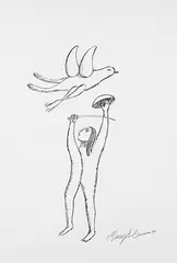 Untitled by Manjit Bawa, Pen and ink on paper, sold Jun 2016