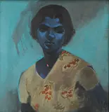 Untitled (Sinhalese Lady) by Narayan Shridhar Bendre, Oil on canvas, offered Jun 2016