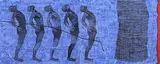 The Story of Five Gentlemen - II by G.R. Iranna, Acrylic on canvas, sold Jun 2016