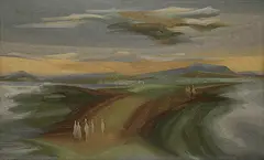 The Green Cape by Jehangir Sabavala, Oil on canvas, sold Feb 2016