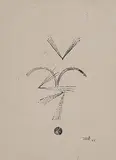 Untitled by Vasudeo S. Gaitonde, Pen and ink on paper, sold Feb 2016