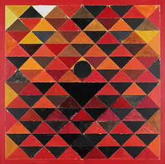 Triangles by S. H. Raza, 2000, Acrylic on canvas, offered Feb 2016