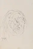 Head by Tyeb Mehta, Pencil on paper, offered Feb 2016