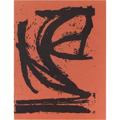 /Robert Duncan (American by Cy Twombly, linocut printed in black on red paper, sold Mar 2026