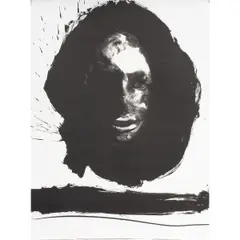 Face by Nathan Oliveira, 1967, lithograph, sold Mar 2026