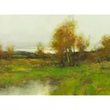 Untitled (Clouds Over The Valley) by Dennis Sheehan, oil on canvas, sold Mar 2026