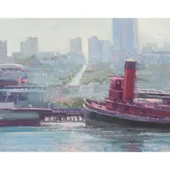 Untitled by Ken Auster, oil on board, sold Mar 2026