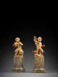 L’Innocence et L’Amour by Étienne Maurice Falconet, Paire de groupes en terre cuite, sold Sep 2025