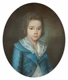 Portrait de François Hippolyte Marie de Québriac, neveu de Chateaubriand (1782-1846) by Charles-Joseph de La, Pastel, de forme ovale, sold Sep 2025