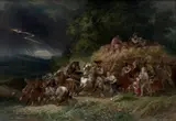 L’orage by François Hippolyte Lalaisse, Huile sur toile, sold Sep 2025