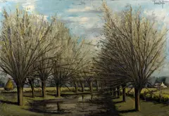 Villiers, la mare et les saules by Bernard Buffet, 1974, Huile sur toile (Toile d'origine), sold Nov 2025