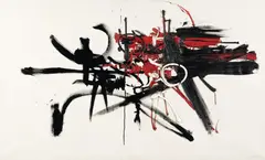 Clément d'Alexandrie by Georges Mathieu, 1956, Huile sur toile, sold Dec 2025
