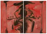 Sans titre by T'ang Haywen, 1983-84, Gouache sur carton (diptyque), sold Apr 2024