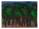 Sans titre by T'ang Haywen, circa 1980, Aquarelle et gouache sur papier Japon, sold Apr 2024
