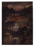 Sans titre by T'ang Haywen, circa 1970, Technique mixte sur papier fort, sold Apr 2024