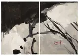 Sans titre by T'ang Haywen, 1983-84, Encre et gouche sur carton (diptyque), sold Apr 2024