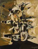 Sans titre by Pinchas Burstein, 1955, Huile sur toile, sold Apr 2024