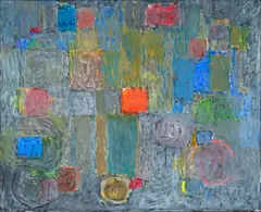 Composition abstraite by Jacques Germain, circa 1950, Gouache sur papier, sold Apr 2024