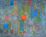 Composition abstraite by Jacques Germain, circa 1950, Gouache sur papier, sold Apr 2024