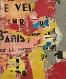 122 rue du Temple by Jacques de la Villeglé, 1965, Affiches lacérées marouflées sur toile, sold Apr 2024