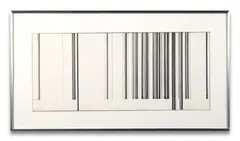 Dessin 170B by Luc Peire, 1971, Crayon sur papier sur feuille d'aluminium, sold Apr 2024