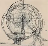 Ruimtecircus / Space Circus by Constant Nieuwenhuys, 1963, Encre sur papier, sold Apr 2024