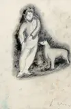 Sans titre by Sandro Chia, Fusain et crayon sur papier (double-face), sold Apr 2024