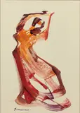 Canto a la alegria by David Alfaro Siqueiros, circa 1968, Acrylique sur papier, sold Apr 2024