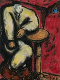 Double by Jean-Charles Blais, 1983, Pastel, collage et épingle sur papier, sold Apr 2024