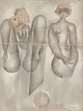 Sans titre by Jerzy Kujawski, Technique mixte sur papier marouflé sur toile, sold Apr 2024