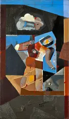 Composition by Assadour Bezdikian, 2010, Huile sur toile, sold Apr 2024