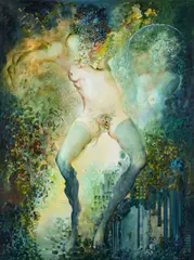 Le barage de Minotaure by Ljubomir Popović, 1997, Huile sur toile, sold Apr 2024