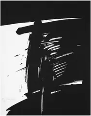 Composition 100 by André Marfaing, 1972, Lithographie en noir, sold Feb 2024