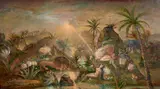 Le rêve by Raffy le Persan, huile sur panneau, sold Feb 2024