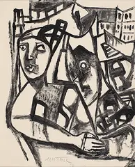 Untitled by Ram Kumar, Acrylic and ink on paper, sold Feb 2016