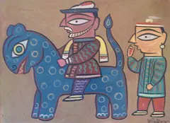 Untitled by Jamini Roy, Gouache on paper, sold Mar 2015