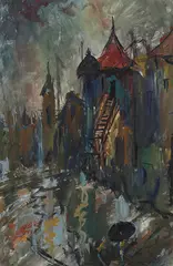 Untitled by Hari Ambadas Gade, Gouache on paper pasted on mount board, sold Mar 2015