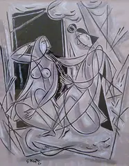Untitled by George Keyt, Mixed media on paper, offered Mar 2015