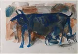 Untitled by Somnath Hore, Watercolour and dry pastel on paper, sold Mar 2015