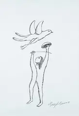 Untitled by Manjit Bawa, Ink on paper, sold Mar 2015