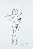 Untitled by Manjit Bawa, Ink on paper, sold Mar 2015