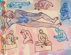 Untitled by Arpita Singh, Watercolour and ink on paper, sold Mar 2015