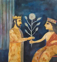 Untitled by Badri Narayan, Watercolour and ink on handmade paper, sold Mar 2015