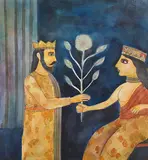 Untitled by Badri Narayan, Watercolour and ink on handmade paper, sold Mar 2015