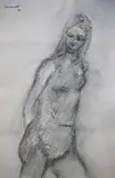 Untitled by Akbar Padamsee, Watercolour and charcoal on paper, offered Mar 2015