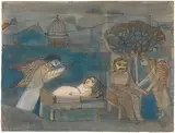 Homage to Birth by Badri Narayan, Watercolour on paper, sold Mar 2015